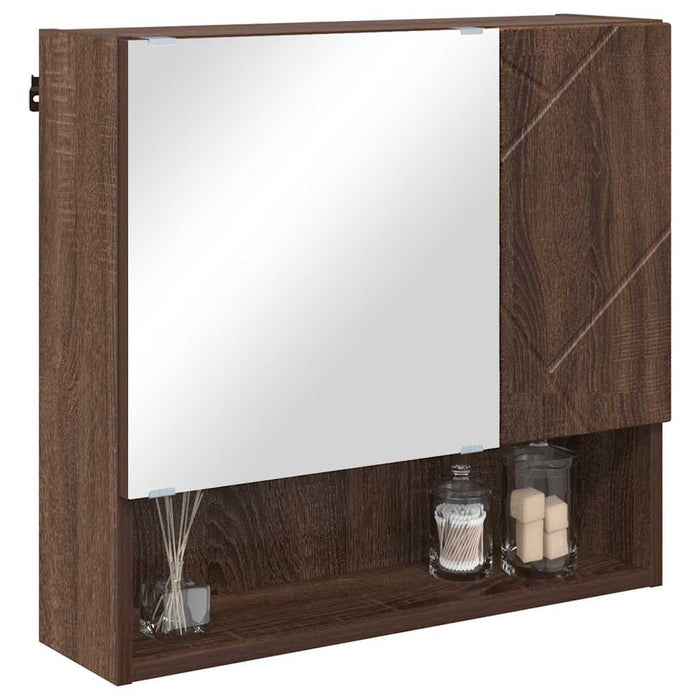 Dulap cu oglindă Stejar brun 59 x 17 x 55 cm Lemn compozit - WALTI WALTI