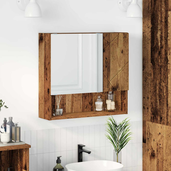Dulap cu oglindă Lemn vechi 59 x 17 x 55 cm Lemn prelucrat WALTI