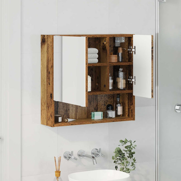 Dulap cu oglindă Lemn vechi 59 x 17 x 55 cm Lemn prelucrat WALTI