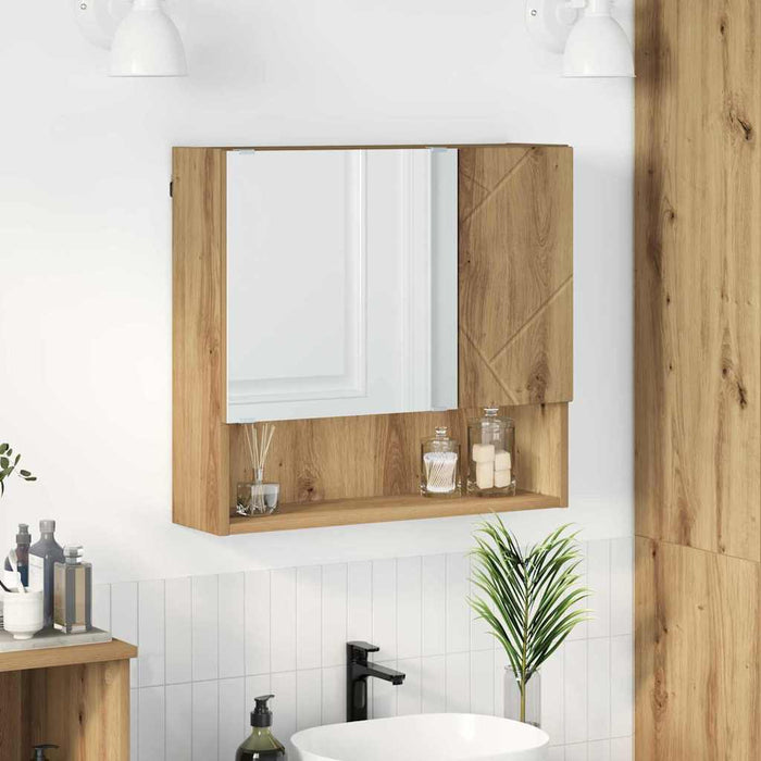 Dulap cu oglindă Stejar Artizanal 59 x 17 x 55 cm Lemn compozit WALTI