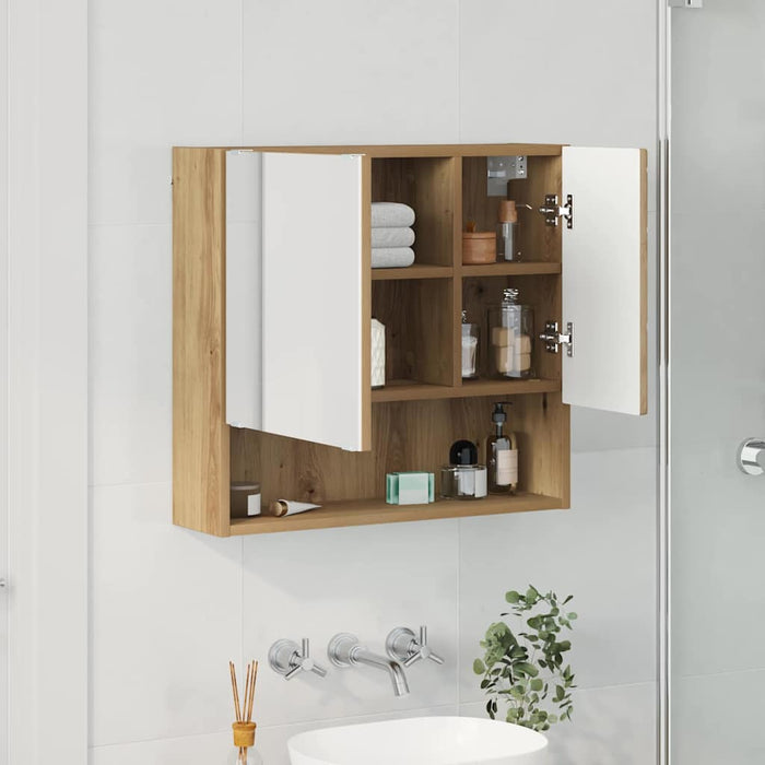 Dulap cu oglindă Stejar Artizanal 59 x 17 x 55 cm Lemn compozit WALTI