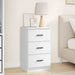 Dulap de noapte cu sertar Alb 38 x 38 x 66 cm Lemn compozit - WALTI WALTI