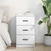 Dulap de noapte cu sertar Alb 38 x 38 x 66 cm Lemn compozit - WALTI WALTI