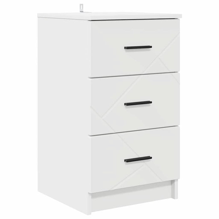 Dulap de noapte cu sertar Alb 38 x 38 x 66 cm Lemn compozit - WALTI WALTI