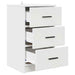 Dulap de noapte cu sertar Alb 38 x 38 x 66 cm Lemn compozit - WALTI WALTI
