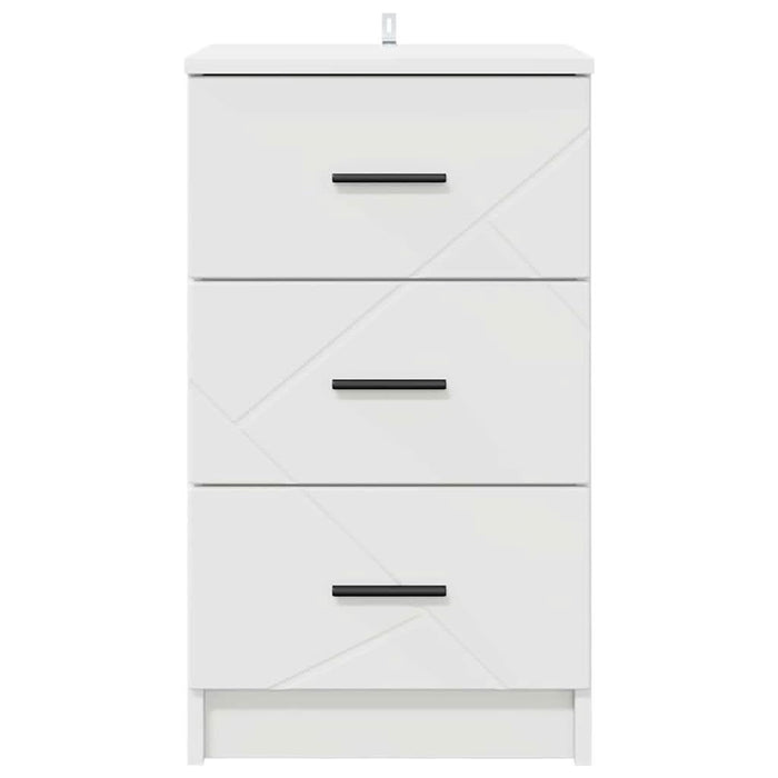 Dulap de noapte cu sertar Alb 38 x 38 x 66 cm Lemn compozit - WALTI WALTI