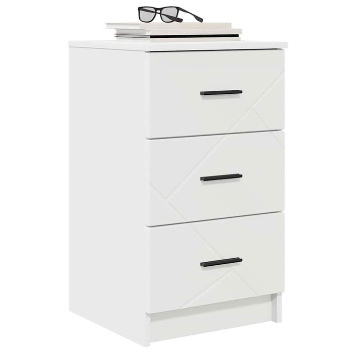 Dulap de noapte cu sertar Alb 38 x 38 x 66 cm Lemn compozit - WALTI WALTI