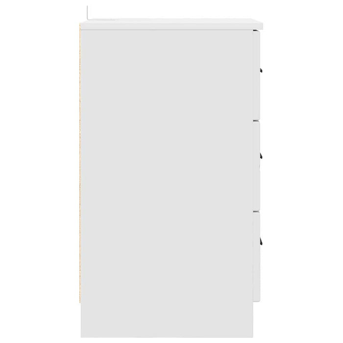Dulap de noapte cu sertar Alb 38 x 38 x 66 cm Lemn compozit - WALTI WALTI