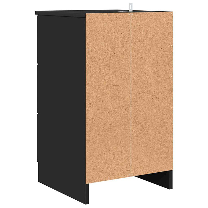 Dulap de noapte cu sertar Negru 38 x 38 x 66 cm Lemn compozit - WALTI WALTI