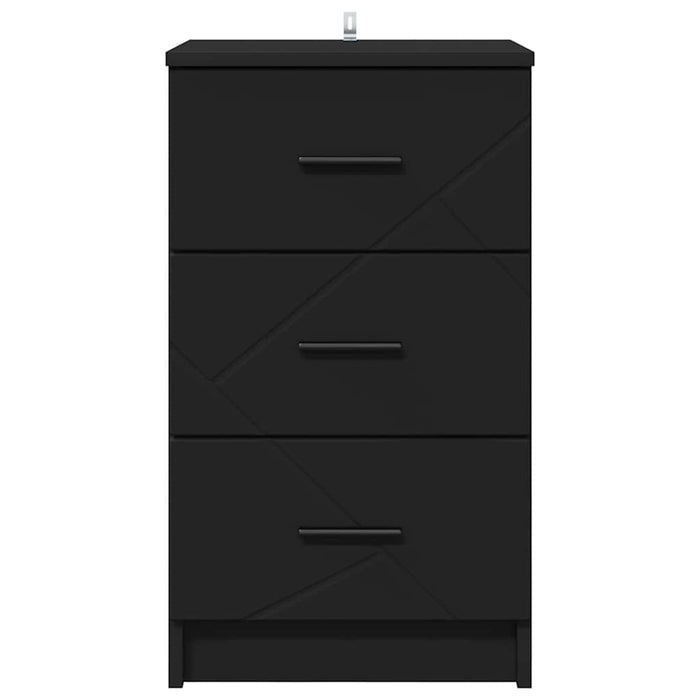 Dulap de noapte cu sertar Negru 38 x 38 x 66 cm Lemn compozit - WALTI WALTI