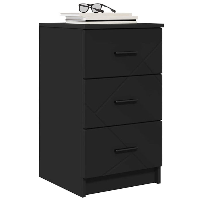 Dulap de noapte cu sertar Negru 38 x 38 x 66 cm Lemn compozit - WALTI WALTI
