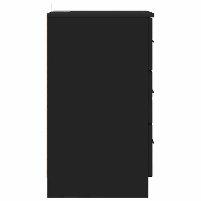 Dulap de noapte cu sertar Negru 38 x 38 x 66 cm Lemn compozit - WALTI WALTI