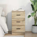 Dulap de noapte Stejar sonoma 38 x 38 x 66 cm Lemn compozit - WALTI WALTI