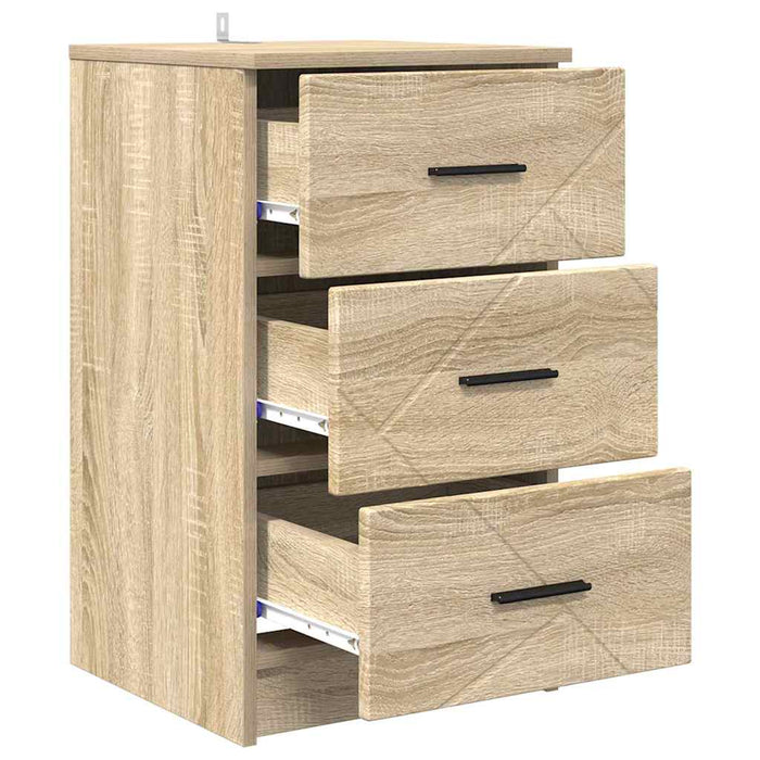 Dulap de noapte Stejar sonoma 38 x 38 x 66 cm Lemn compozit - WALTI WALTI