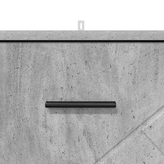 Dulap de noapte Gri beton 38 x 38 x 66 cm Lemn compozit - WALTI WALTI