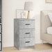 Dulap de noapte Gri beton 38 x 38 x 66 cm Lemn compozit - WALTI WALTI