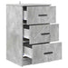 Dulap de noapte Gri beton 38 x 38 x 66 cm Lemn compozit - WALTI WALTI
