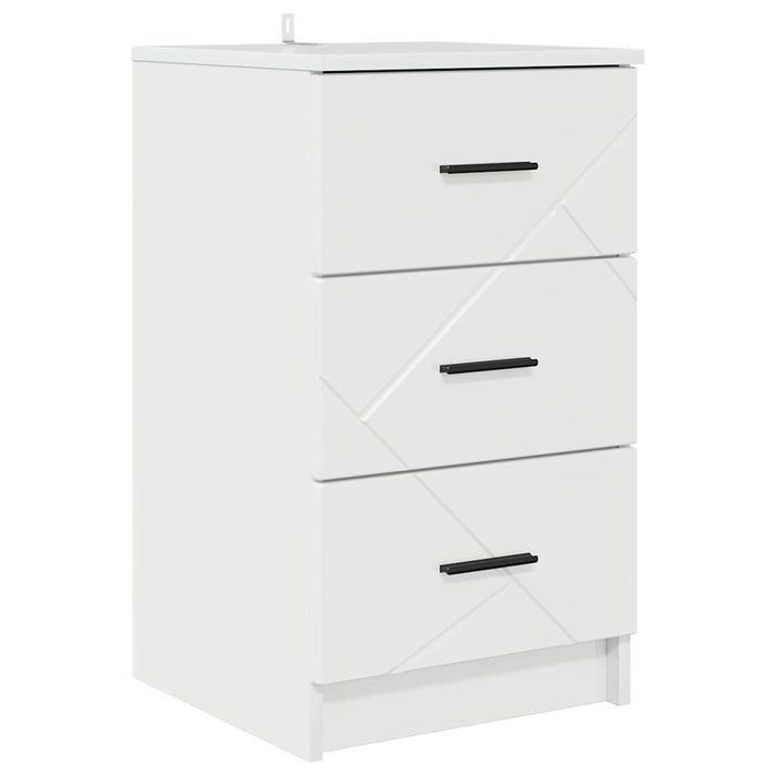 Dulap de noapte Alb foarte lucios 38 x 38 x 66 cm Lemn compozit - WALTI WALTI