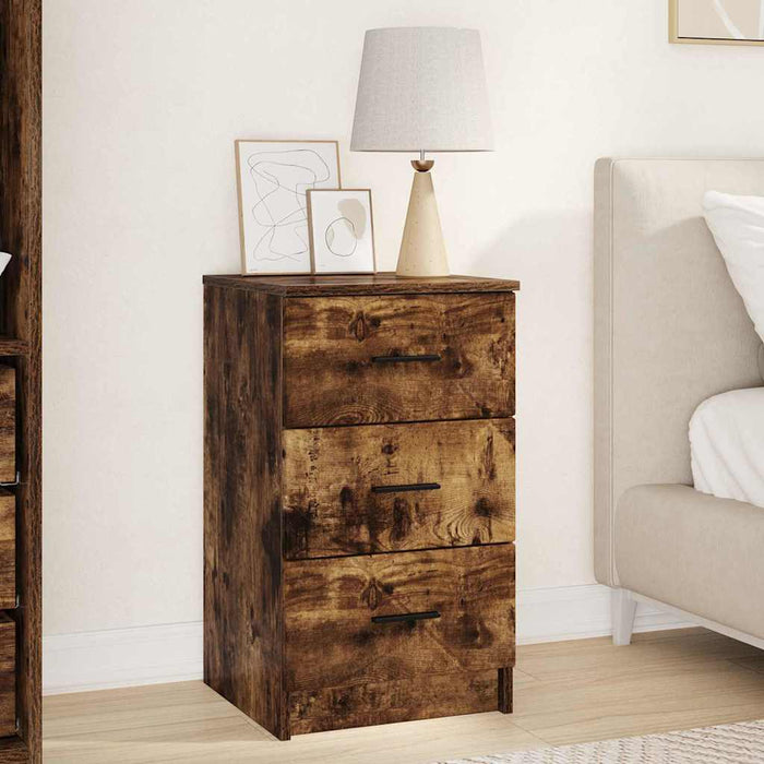 Dulap de noapte Stejar afumat 38 x 38 x 66 cm Lemn compozit - WALTI WALTI