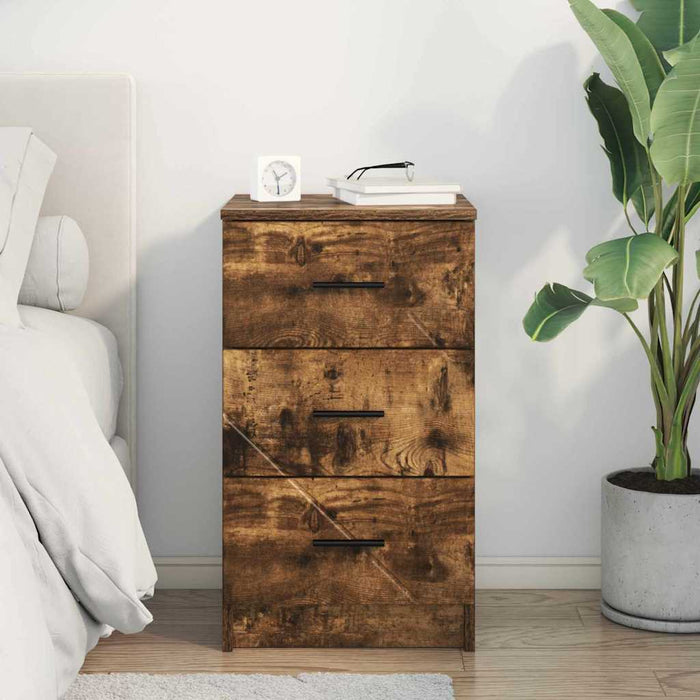 Dulap de noapte Stejar afumat 38 x 38 x 66 cm Lemn compozit - WALTI WALTI