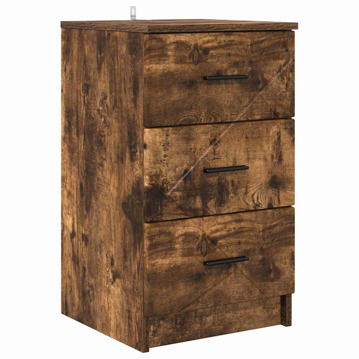 Dulap de noapte Stejar afumat 38 x 38 x 66 cm Lemn compozit - WALTI WALTI