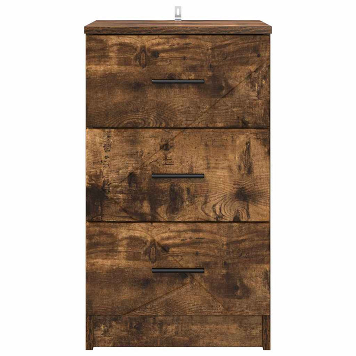Dulap de noapte Stejar afumat 38 x 38 x 66 cm Lemn compozit - WALTI WALTI