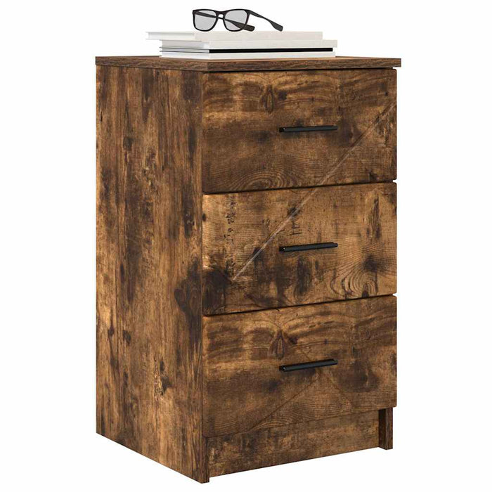 Dulap de noapte Stejar afumat 38 x 38 x 66 cm Lemn compozit - WALTI WALTI