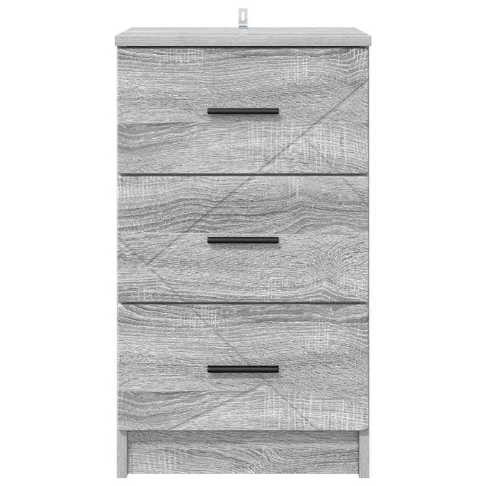 Dulap de noapte sonoma gri 38 x 38 x 66 cm Lemn compozit - WALTI WALTI