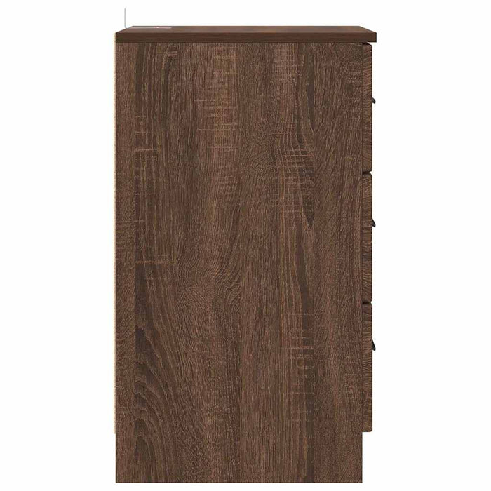 Dulap de noapte Stejar brun 38 x 38 x 66 cm Lemn compozit - WALTI WALTI