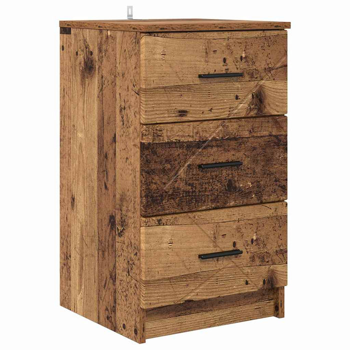 Dulap de noapte Lemn vechi 38 x 38 x 66 cm Lemn compozit - WALTI WALTI