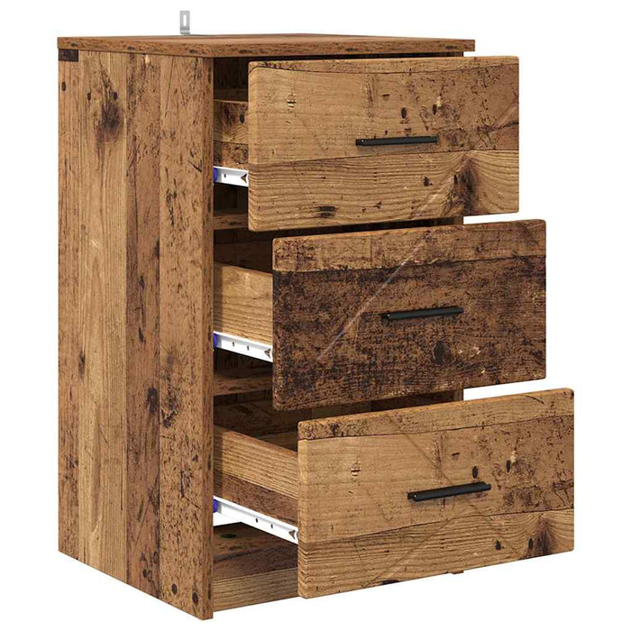 Dulap de noapte Lemn vechi 38 x 38 x 66 cm Lemn compozit - WALTI WALTI
