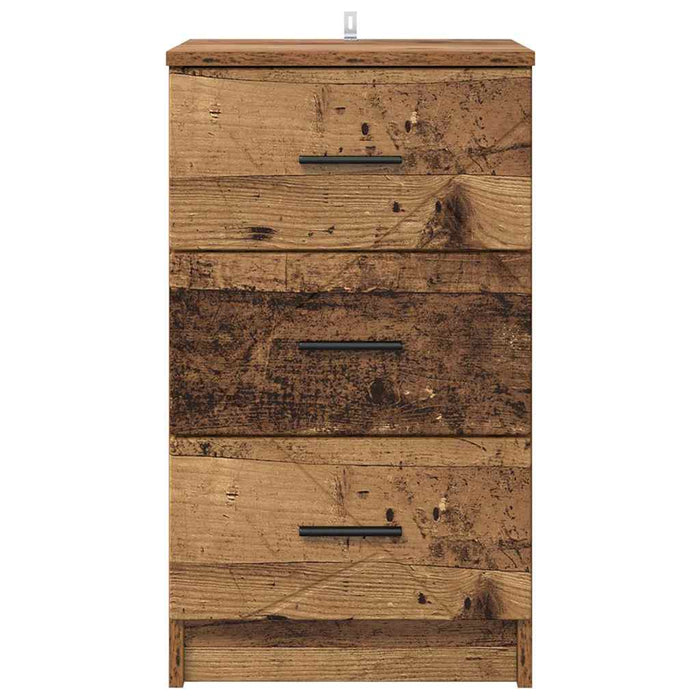 Dulap de noapte Lemn vechi 38 x 38 x 66 cm Lemn compozit - WALTI WALTI