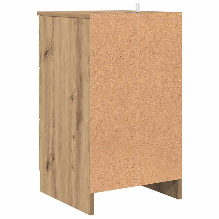 Dulap de noapte stejar artizanal 38 x 38 x 66 cm Lemn compozit - WALTI WALTI