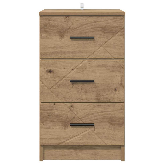 Dulap de noapte stejar artizanal 38 x 38 x 66 cm Lemn compozit - WALTI WALTI