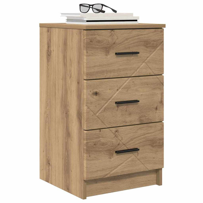 Dulap de noapte stejar artizanal 38 x 38 x 66 cm Lemn compozit - WALTI WALTI