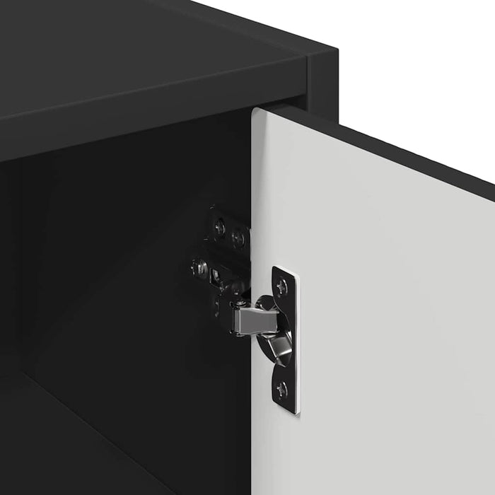 Dulap de Baie Negru 39 x 23,5 x 65 cm Lemn compozit & Metal WALTI