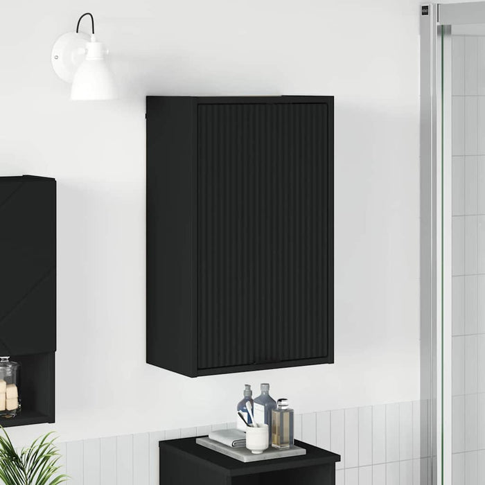 Dulap de Baie Negru 39 x 23,5 x 65 cm Lemn compozit & Metal WALTI