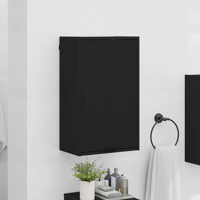 Dulap de Baie Negru 39 x 23,5 x 65 cm Lemn compozit & Metal WALTI
