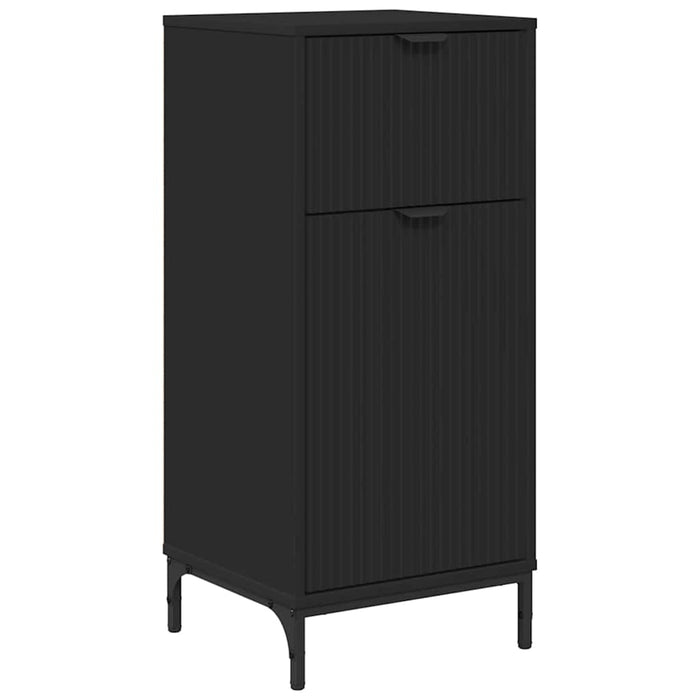 Dulap de Baie Negru 39,5 x 36 x 88 cm Lemn compozit & Metal WALTI