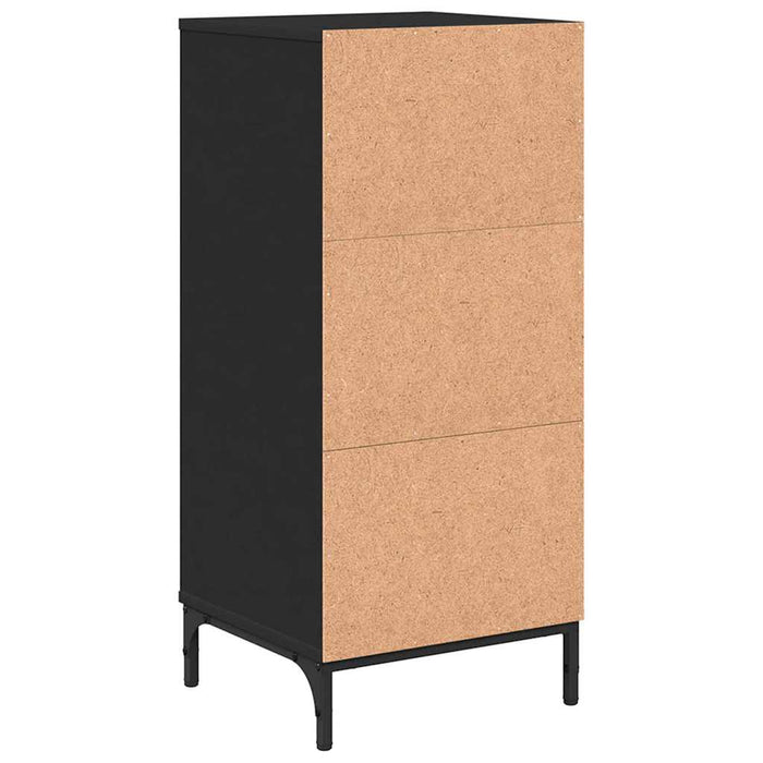 Dulap de Baie Negru 39,5 x 36 x 88 cm Lemn compozit & Metal WALTI