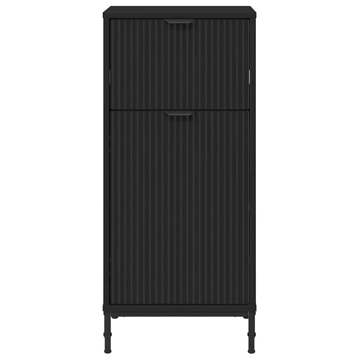 Dulap de Baie Negru 39,5 x 36 x 88 cm Lemn compozit & Metal WALTI