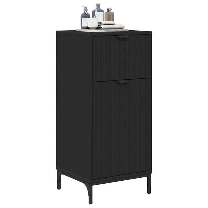 Dulap de Baie Negru 39,5 x 36 x 88 cm Lemn compozit & Metal WALTI