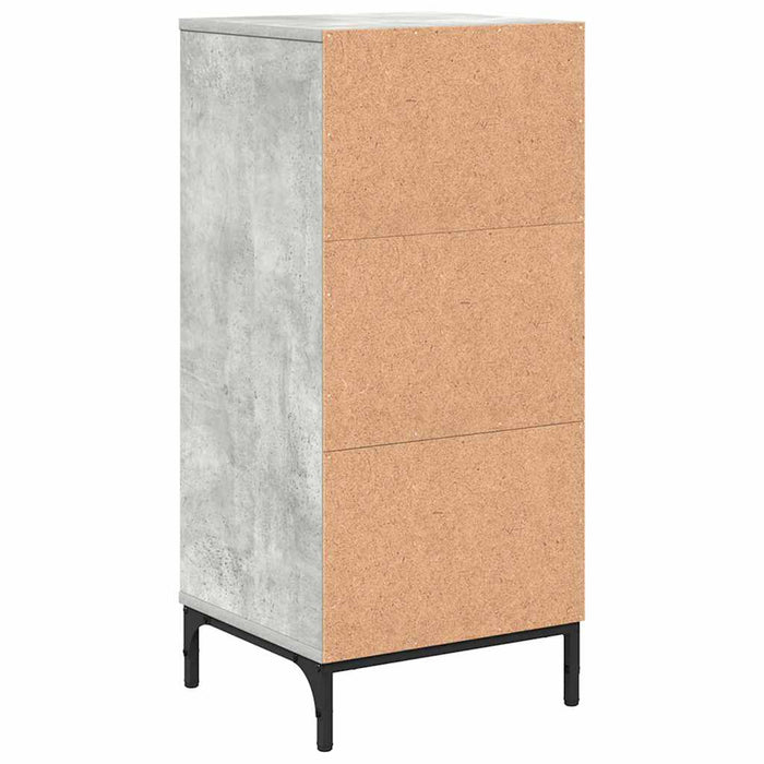 Dulap de Baie cu sertar cu ușă Gri din beton 39,5 x 36 x 88 cm - WALTI WALTI