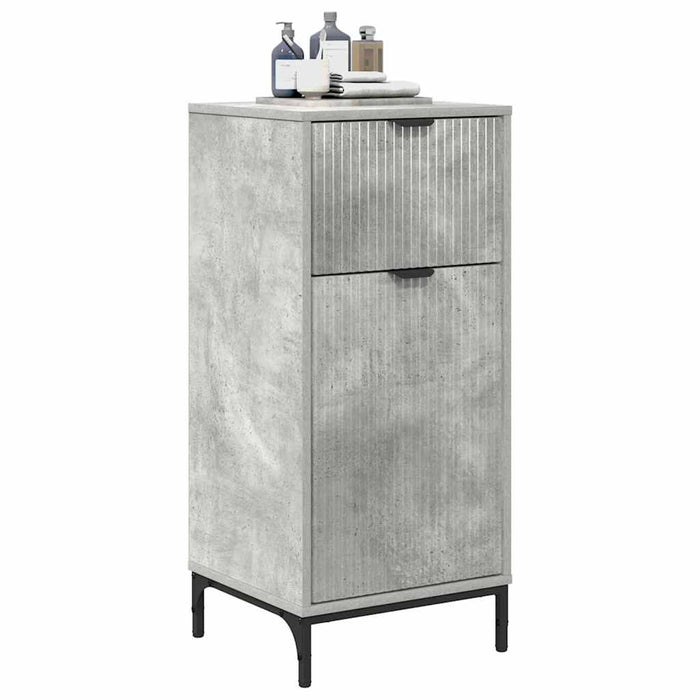 Dulap de Baie cu sertar cu ușă Gri din beton 39,5 x 36 x 88 cm - WALTI WALTI
