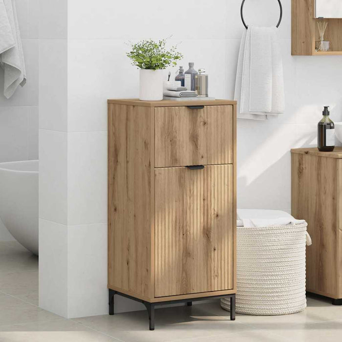 Dulap de Baie cu sertar Stejar Artizanal 39,5 x 36 x 88 cm WALTI