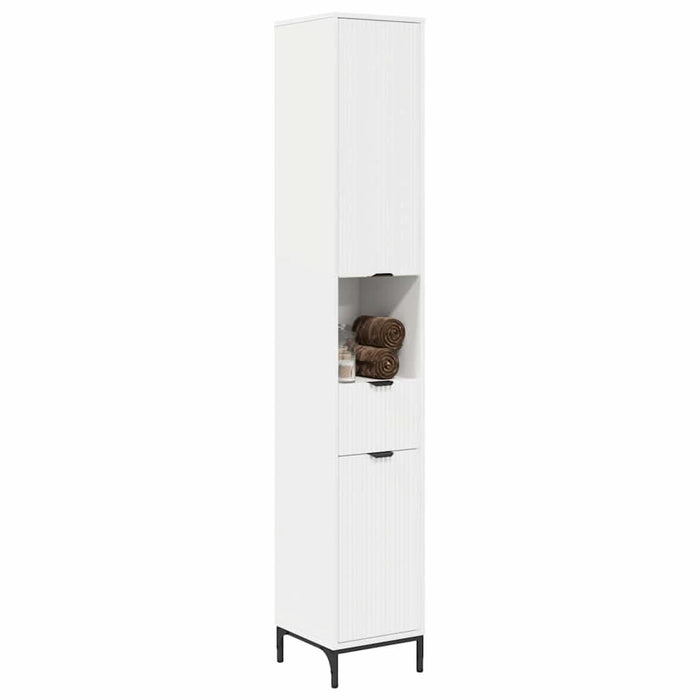 Dulap de baie înalt cu ușă Alb 31.5 x 33 x 190 cm Lemn compozit - WALTI WALTI