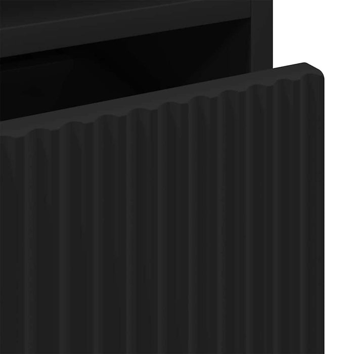 Dulap de Baie Negru 31,5 x 33 x 190 cm Lemn compozit & Metal WALTI