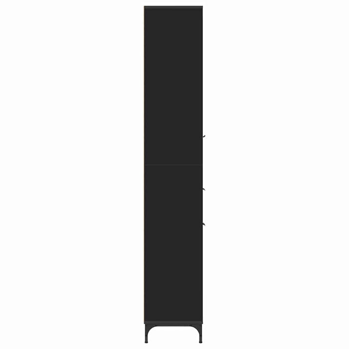 Dulap de Baie Negru 31,5 x 33 x 190 cm Lemn compozit & Metal WALTI