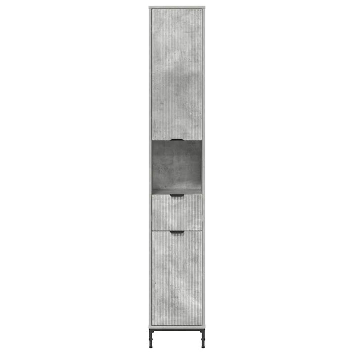 Dulap de baie înalt Gri beton 31.5 x 33 x 190 cm Lemn compozit - WALTI WALTI