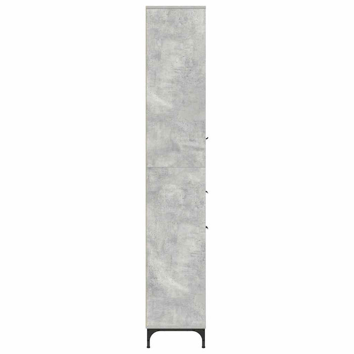Dulap de baie înalt Gri beton 31.5 x 33 x 190 cm Lemn compozit - WALTI WALTI